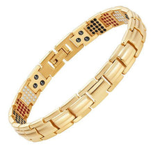 Load image into Gallery viewer, Ladies Gold Titanium Magnetic Bracelet - Gauss Therapy