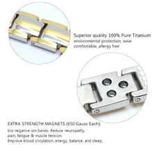 Load image into Gallery viewer, Ladies Blue Titanium Magnetic Bracelet - Gauss Therapy