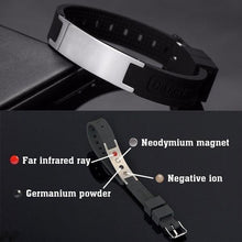 Load image into Gallery viewer, Silicone 4in1 Adjustable Magnetic Bracelet - Gauss Therapy