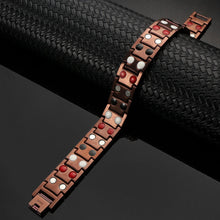 Load image into Gallery viewer, Coffee Titanium Double Row Magnetic Bracelet - Gauss Therapy