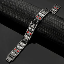 Load image into Gallery viewer, Gun Metal Titanium 4in1 Magnetic Therapy Bracelet - Gauss Therapy