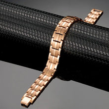 Load image into Gallery viewer, Unisex Gold Titanium Fully Magnetic Therapy Bracelet - Gauss Therapy