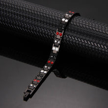 Load image into Gallery viewer, Ladies Black 4in1 Titanium Magnetic Bracelet - Gauss Therapy
