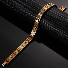 Load image into Gallery viewer, Ladies Gold 4in1 Titanium Magnetic Bracelet - Gauss Therapy