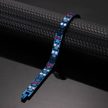Load image into Gallery viewer, Ladies Blue 4in1 Titanium Magnetic Bracelet - Gauss Therapy