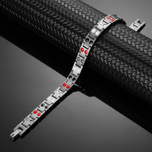Load image into Gallery viewer, Ladies Silver & Gold 4in1 Titanium Magnetic Bracelet - Gauss Therapy
