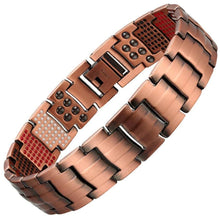 Load image into Gallery viewer, Pure Copper Hematite Magnetic Bracelet - Gauss Therapy
