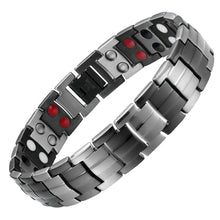 Load image into Gallery viewer, Gun Metal 4in1 Titanium Magnetic Therapy Bracelet - Gauss Therapy