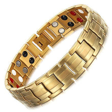 Load image into Gallery viewer, Unisex Rose Gold Titanium 4in1 Magnetic Bracelet - Gauss Therapy