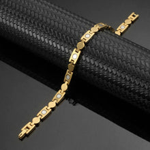 Load image into Gallery viewer, Trinity Gold Stainless Steel Magnetic Bracelet - Gauss Therapy