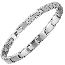 Load image into Gallery viewer, Trinity Silver Stainless Steel Magnetic Bracelet - Gauss Therapy