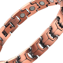 Load image into Gallery viewer, Red Copper Link Fully Magnetic Bracelet - Gauss Therapy
