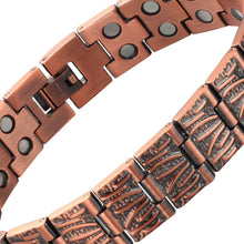 Load image into Gallery viewer, Masculine Chunky Copper Magnetic Bracelet - Gauss Therapy
