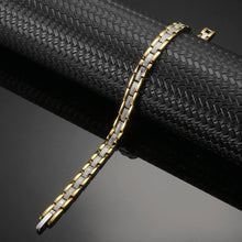 Load image into Gallery viewer, Affinity Two Tone Stainless Magnetic Bracelet - Gauss Therapy