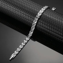 Load image into Gallery viewer, Affinity Silver Stainless Steel Magnetic Bracelet - Gauss Therapy