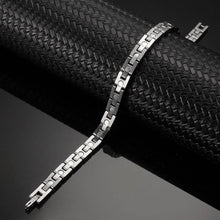 Load image into Gallery viewer, Affinity Silver Stainless Steel Magnetic Bracelet - Gauss Therapy
