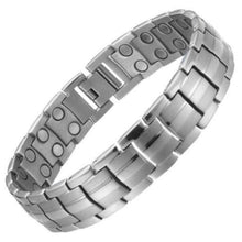 Load image into Gallery viewer, silver magnetic bracelet for men