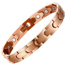 Load image into Gallery viewer, Synergy Rose Gold Stainless Bracelet - Gauss Therapy