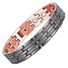 Load image into Gallery viewer, Ultra Strength Gun Metal Copper Magnetic Bracelet
