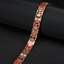 Load image into Gallery viewer, Ladies Slim Width Copper 4in1 Magnetic Bracelet
