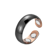 Load image into Gallery viewer, Set of Two - Rounded Black Copper Magnetic Rings
