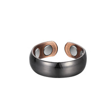 Load image into Gallery viewer, Set of Two - Rounded Black Copper Magnetic Rings
