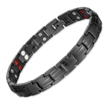 Load image into Gallery viewer, Ladies Black 4in1 Titanium Magnetic Bracelet - Gauss Therapy
