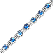 Load image into Gallery viewer, Ladies Laguna Blue Crystal Magnetic 4in1 Bracelet
