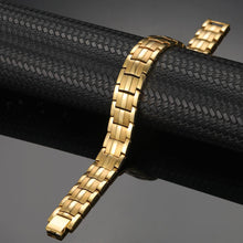 Load image into Gallery viewer, Gold Titanium Power Magnetic Therapy Bracelet - Gauss Therapy

