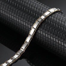 Load image into Gallery viewer, Trinity Silver &amp; Gold Magnetic Bracelet - Gauss Therapy
