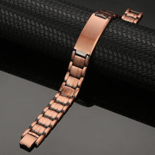 Load image into Gallery viewer, Heavy ID Copper Link Pure Magnetic Bracelet - Gauss Therapy
