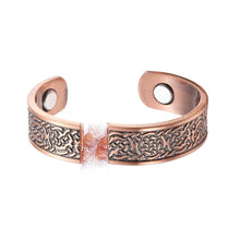 Load image into Gallery viewer, Set of Two - Pure Copper Intricate Magnetic Rings - Gauss Therapy
