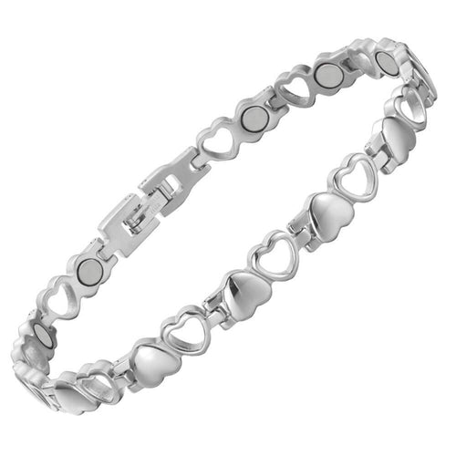 Cupid Love Silver Magnetic Bracelet - Gauss Therapy