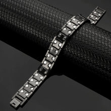 Load image into Gallery viewer, Matt Black Titanium Strong Magnetic Bracelet - Gauss Therapy
