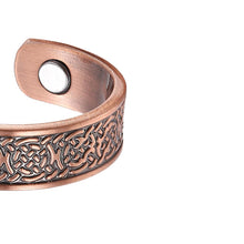 Load image into Gallery viewer, Set of Two - Pure Copper Intricate Magnetic Rings - Gauss Therapy
