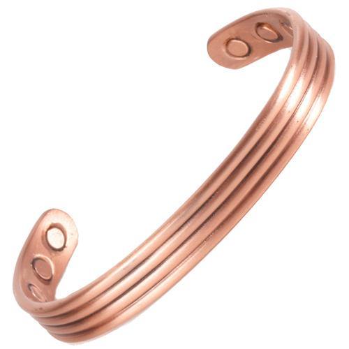 Smooth Polished Magnetic Copper Bangle - Gauss Therapy