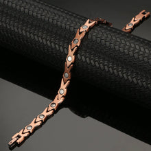 Load image into Gallery viewer, Ladies Copper Link Full Magnetic Bracelet - Gauss Therapy
