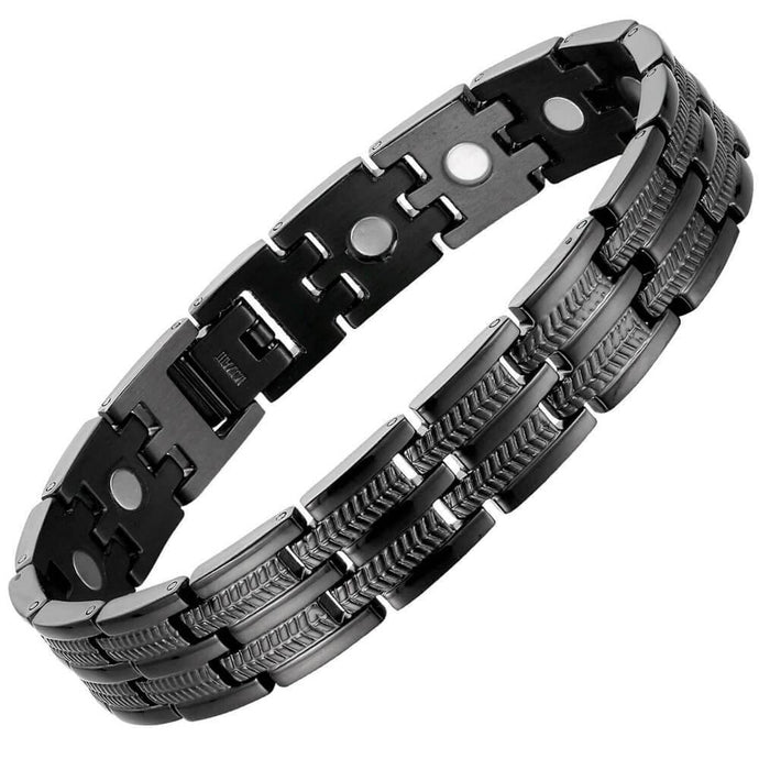 Black Titanium Magnetic Bracelet - Gauss Therapy