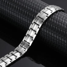 Load image into Gallery viewer, Silver Titanium Bio Energy Magnetic Bracelet - Gauss Therapy
