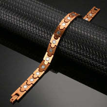 Load image into Gallery viewer, Synergy Rose Gold Stainless Bracelet - Gauss Therapy
