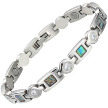 Load image into Gallery viewer, Trinity Silver Stainless Steel Magnetic Bracelet - Gauss Therapy
