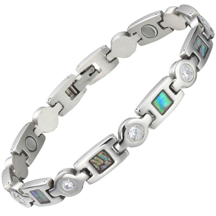 Trinity Silver Stainless Steel Magnetic Bracelet - Gauss Therapy