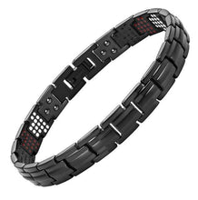 Load image into Gallery viewer, Ladies Black Titanium Magnetic Bracelet - Gauss Therapy
