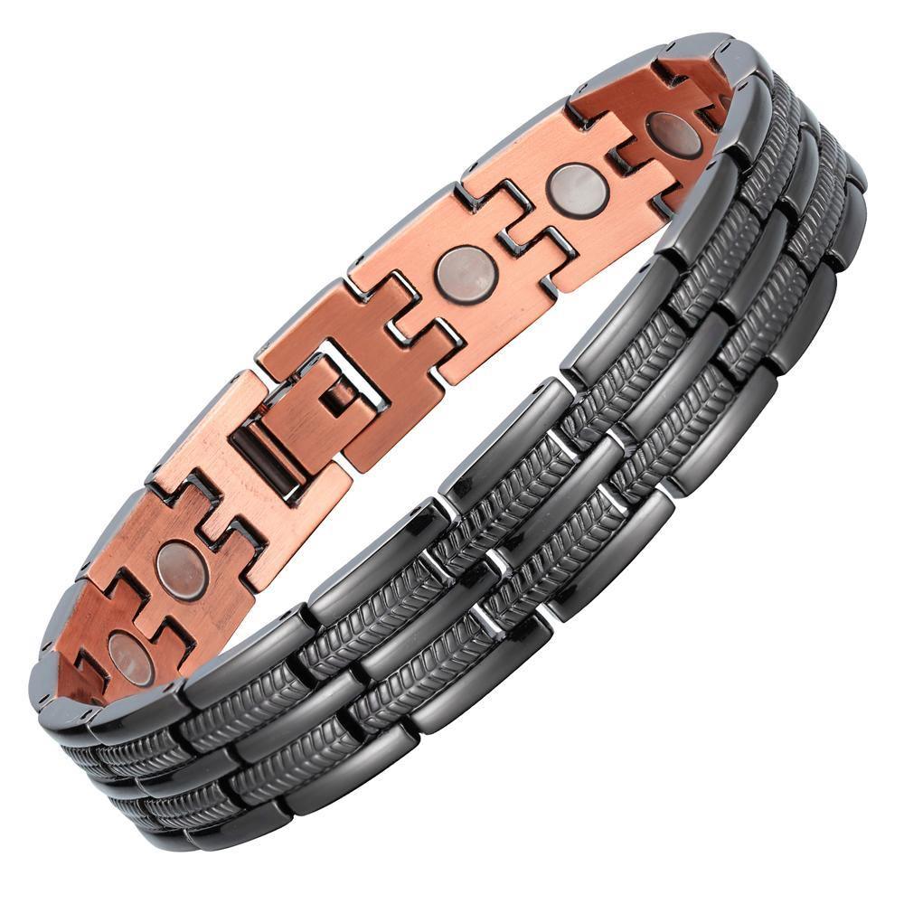 Pulsera Cobre Hombre Mujer | Tejida Ajustable | Cobre Puro 100% | Sin Imanes | Diseño Purista