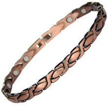 Load image into Gallery viewer, Exquisite Criss-Cross Copper Magnetic Bracelet - Gauss Therapy
