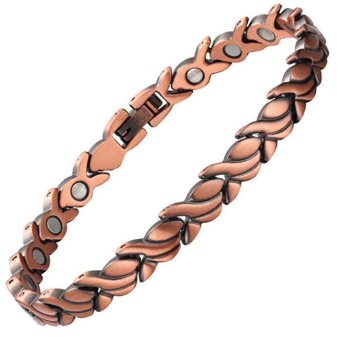 Ladies Swirl Design Fully Magnetic Bracelet - Gauss Therapy