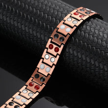 Load image into Gallery viewer, Classic 4in1 Black Copper Magnetic Bracelet - Gauss Therapy
