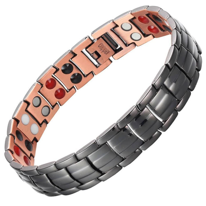 Classic 4in1 Black Copper Magnetic Bracelet - Gauss Therapy