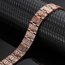 Load image into Gallery viewer, Masculine Chunky Copper Magnetic Bracelet - Gauss Therapy
