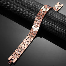 Load image into Gallery viewer, Triple Row Heavy Copper Magnetic Bracelet - Gauss Therapy
